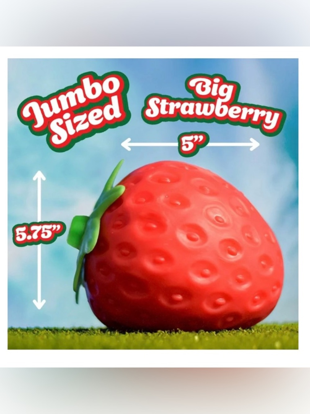Soft Squishy Strawberry 🍓 - Red - Picture 2 of 4